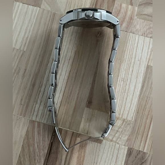 Ciprini Men’s Watch Chronograph Look Black Dial Stainless and Black Bracelet - Picture 6 of 11